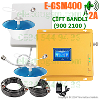 Çift Bandlı Gsm Sinyal Yükseltici EGSM400 - 2 İç Antenli