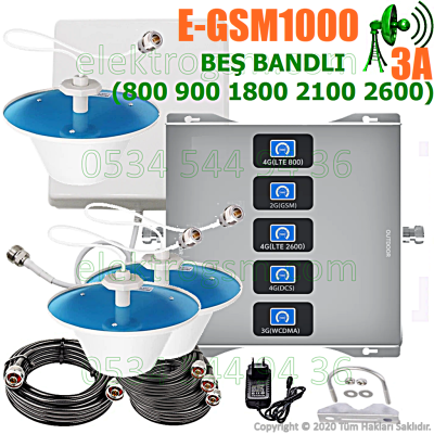 ElektroGSM Beş Bandlı Sinyal Yükseltici - 3 İç Antenli